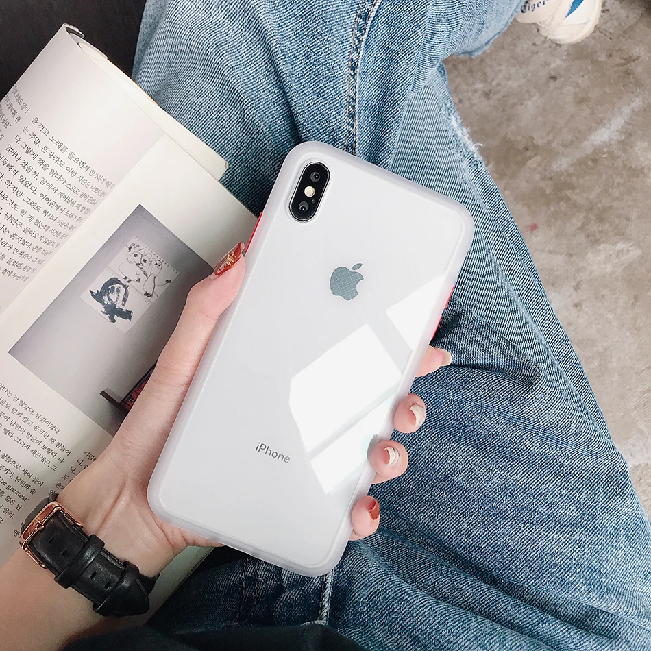 Противоударный силиконовый чехол-бампер для iPhone 11 Pro Xs Max Xr X, прозрачный 360 матовый защитный чехол для iPhone 7 8 Plus, Fundas