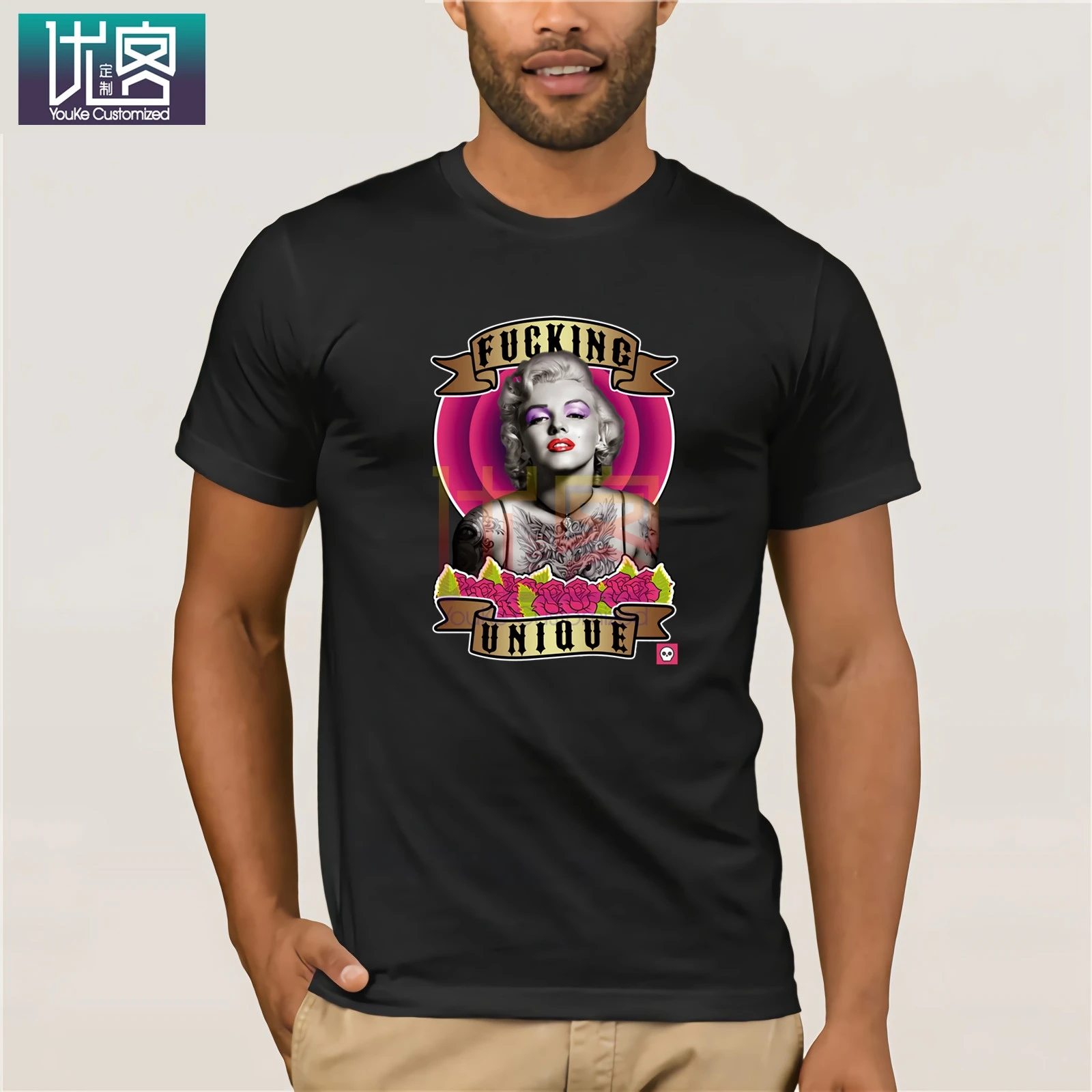 Мэрилин Монро печатная Футболка Сексуальная женская летняя модная мужская