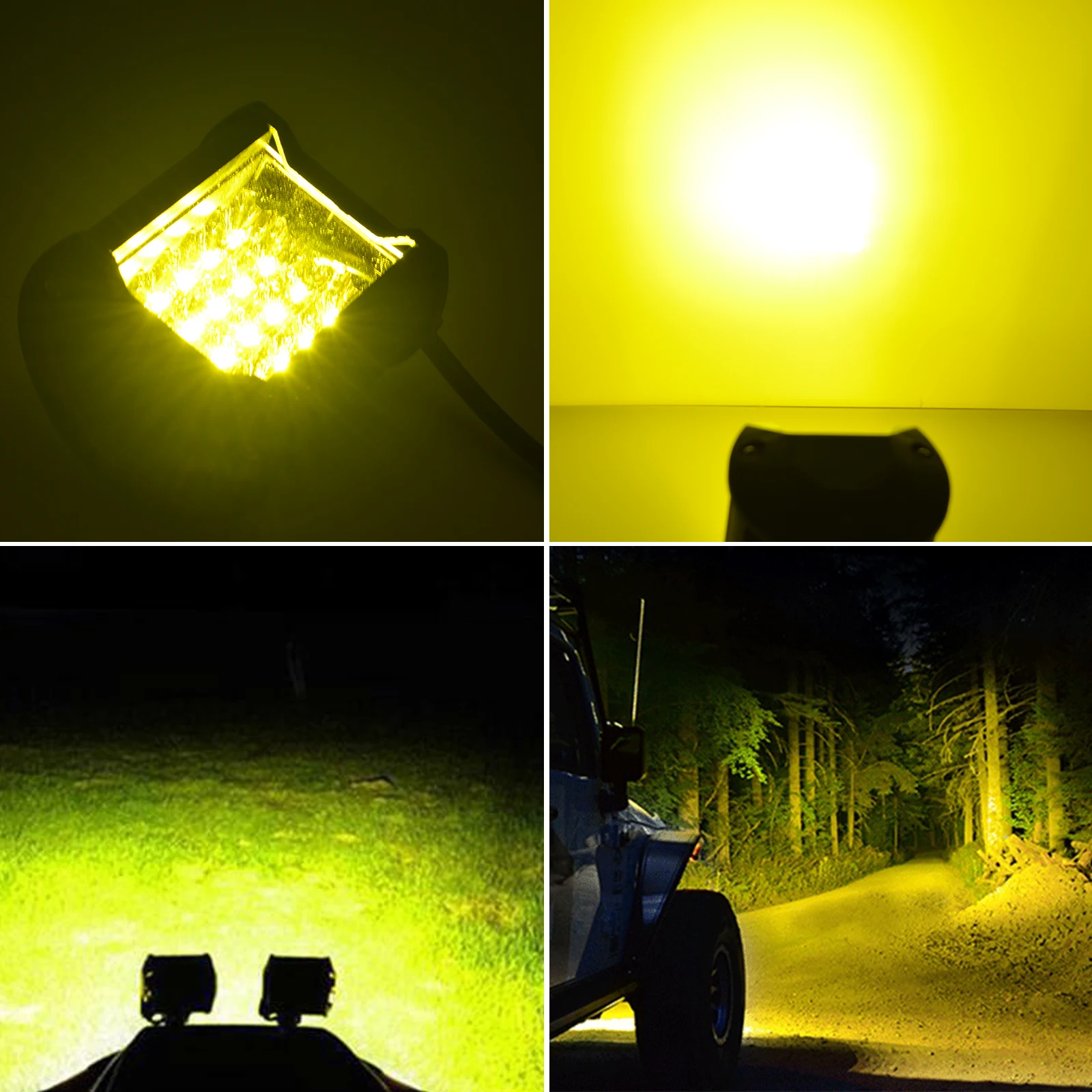 

Safego 2pcs 72W 4 Row Car Led Work Lights Off Road Vehicle Led Light Auto Repair Light Car Dome Light Modified Project Spotlight