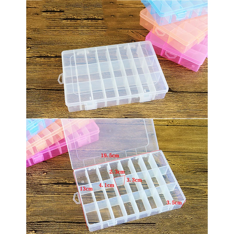 

24 Grids Transparent Plastic Embroidery Floss Storage Box Floss Bobbins Organizer DIY Cross Stitch Sewing Tools Thread Bobbins