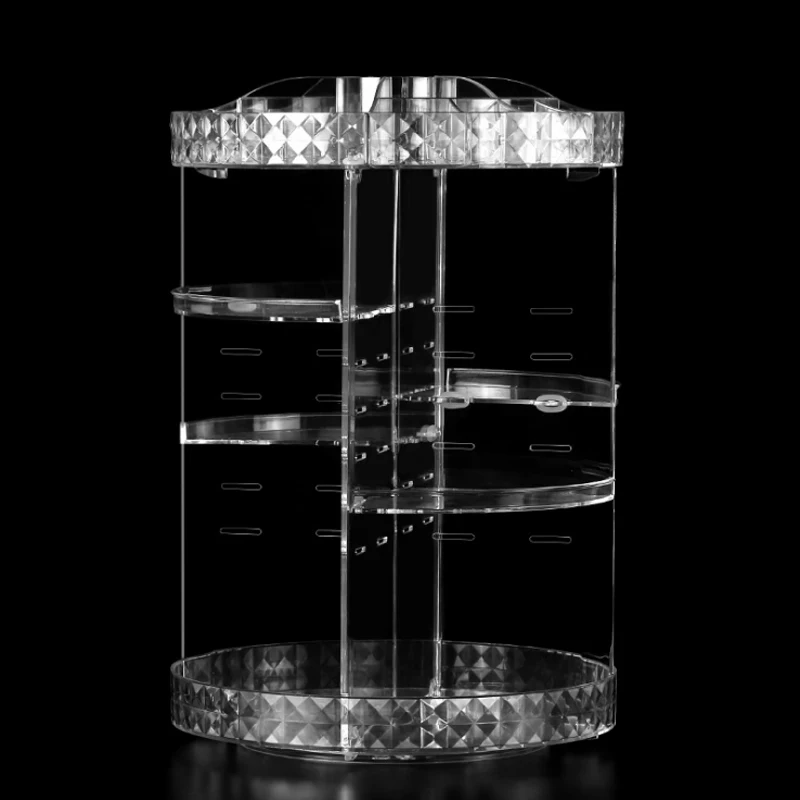 Новинка 360 прозрачная вращающаяся коробка для хранения косметики Настольный