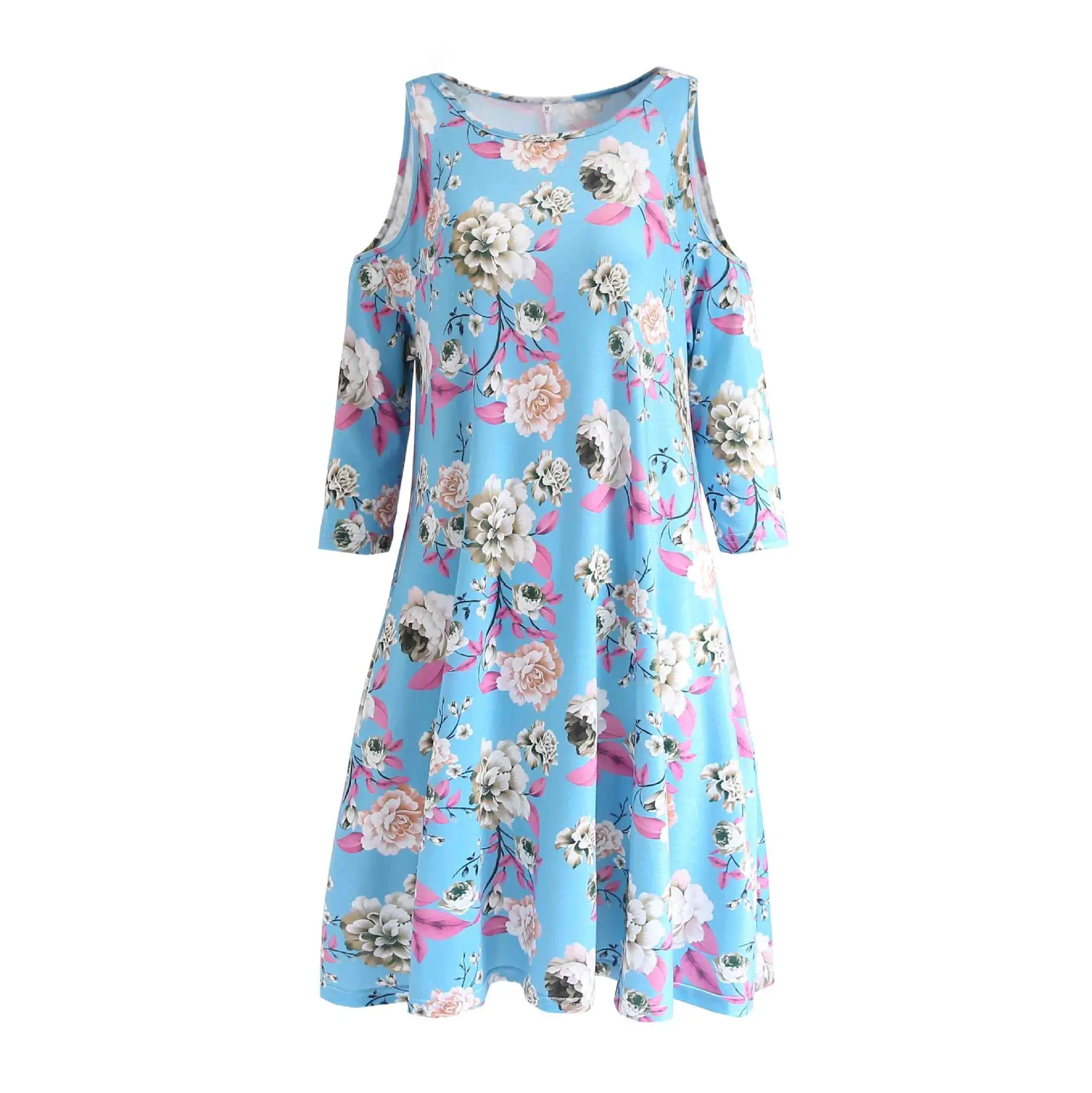 Женское плиссированное платье с цветочным принтом женское повседневное прямое