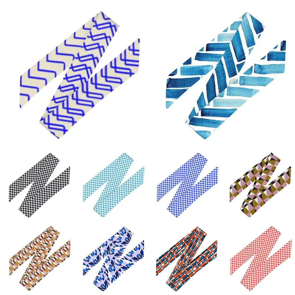 

Black White Stripe Chiffon Women‘s Scarf Soft Mutiple-Function Ribbons Autumn Winter Wild Neck Scarve For Ladies