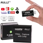 Карта видеозахвата Rullz, HDMI, микрофон, USB 2,0, 3,0, для игр, стриминга, для PS4, переключателя, DVD, HD-камеры