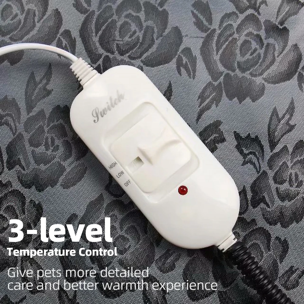 Нагревательный коврик для домашних животных собак кошек подогреваемый 45*45