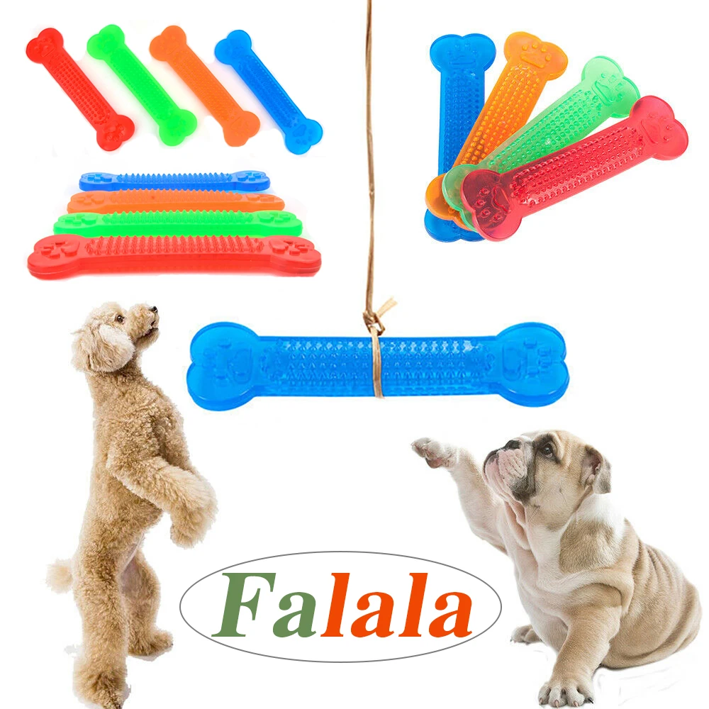 Жевательные игрушки для домашних животных резиновая щетка костей собак зубная