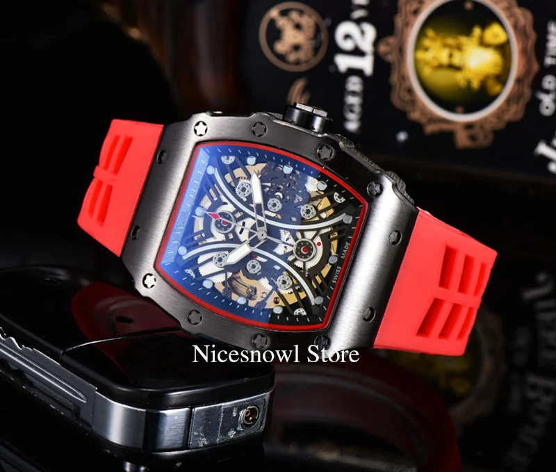 

Men Watch Limited Edition Men's Watch Top Brand Luxury Automatic Watch Watch Silicone Strap Reloj Hombre Anniversary Gift