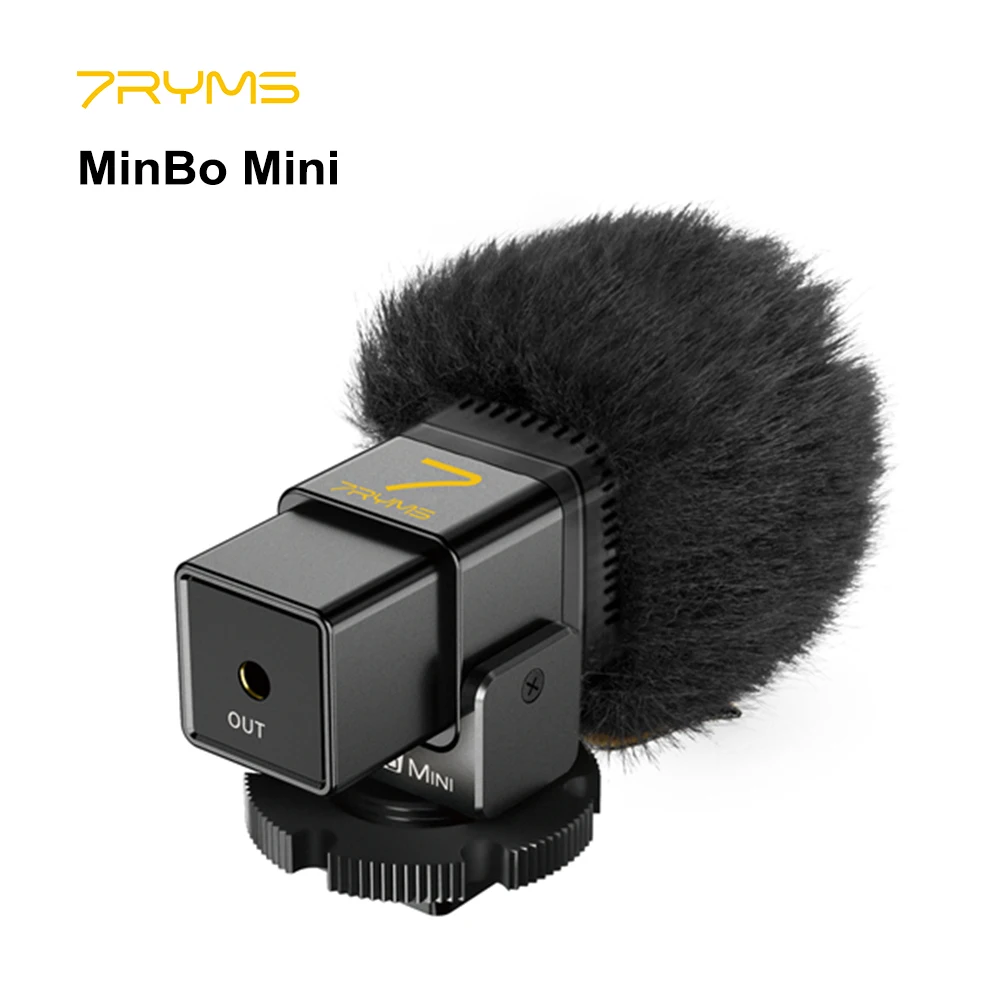 Миниатюрный кардиоидный конденсатор 7ryms MinBo с микрофоном для камеры 3,5 мм TRS для камеры телефона видеозаписи YouTube Live
