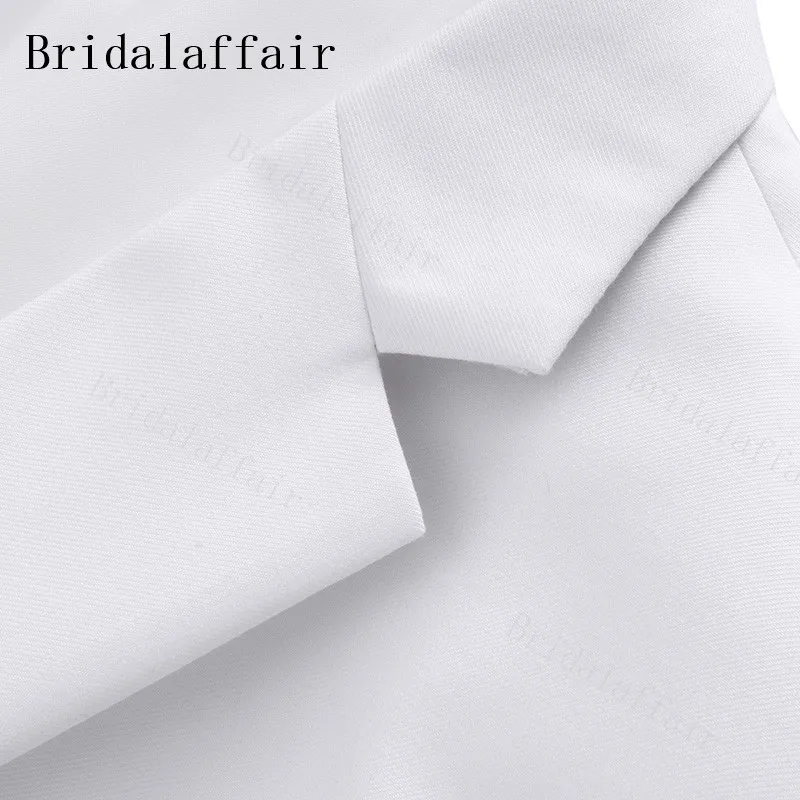 Bridalaffair белый мужской костюм наборы модный бутик двубортное одноцветное