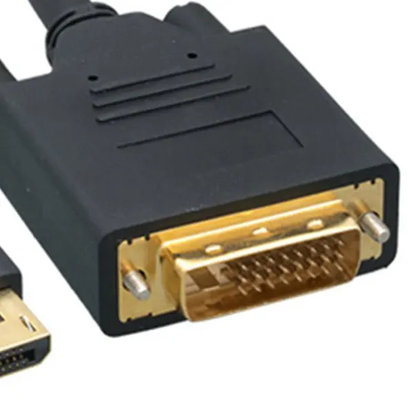 2 м дисплей к DVI кабель Позолоченный штекер кабели DVI-D 24 + 1 Pin адаптер