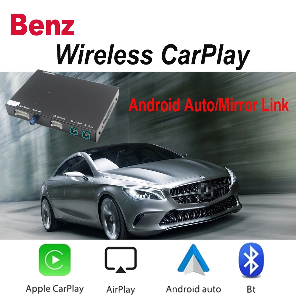 

Wireless CarPlay Mirror Link AirPlay Car Play Functions for Mercedes Benz ML GL W166 X166 2010 2011 - 2018, with Android Auto