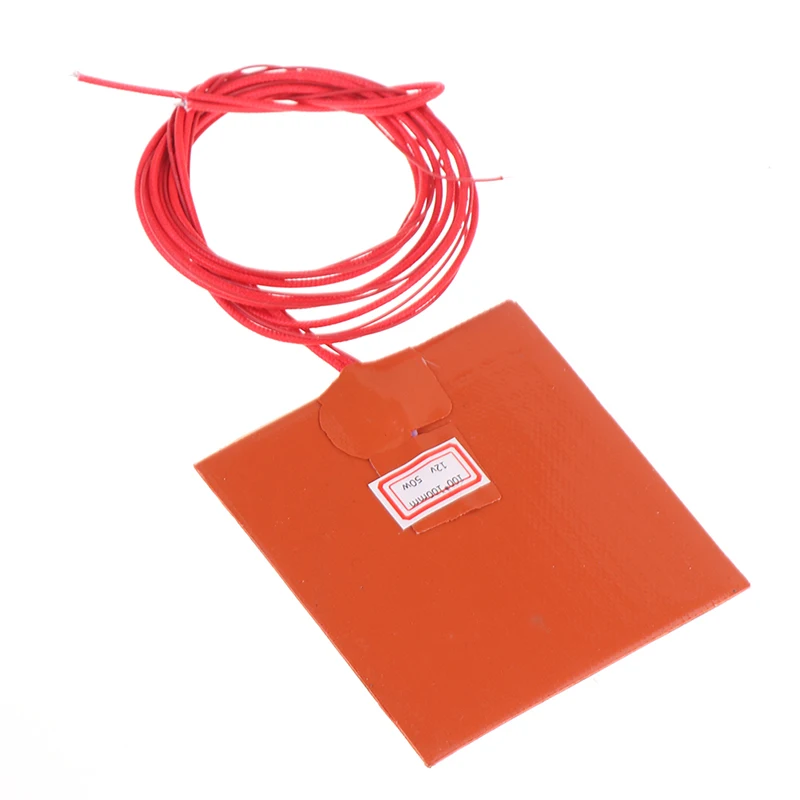 

50W 12V Engine Oil Tank Silicone Heater Pad Universal Fuel Tank Water Tank Rubber Heating Mat Warming Accessories 10x10cm