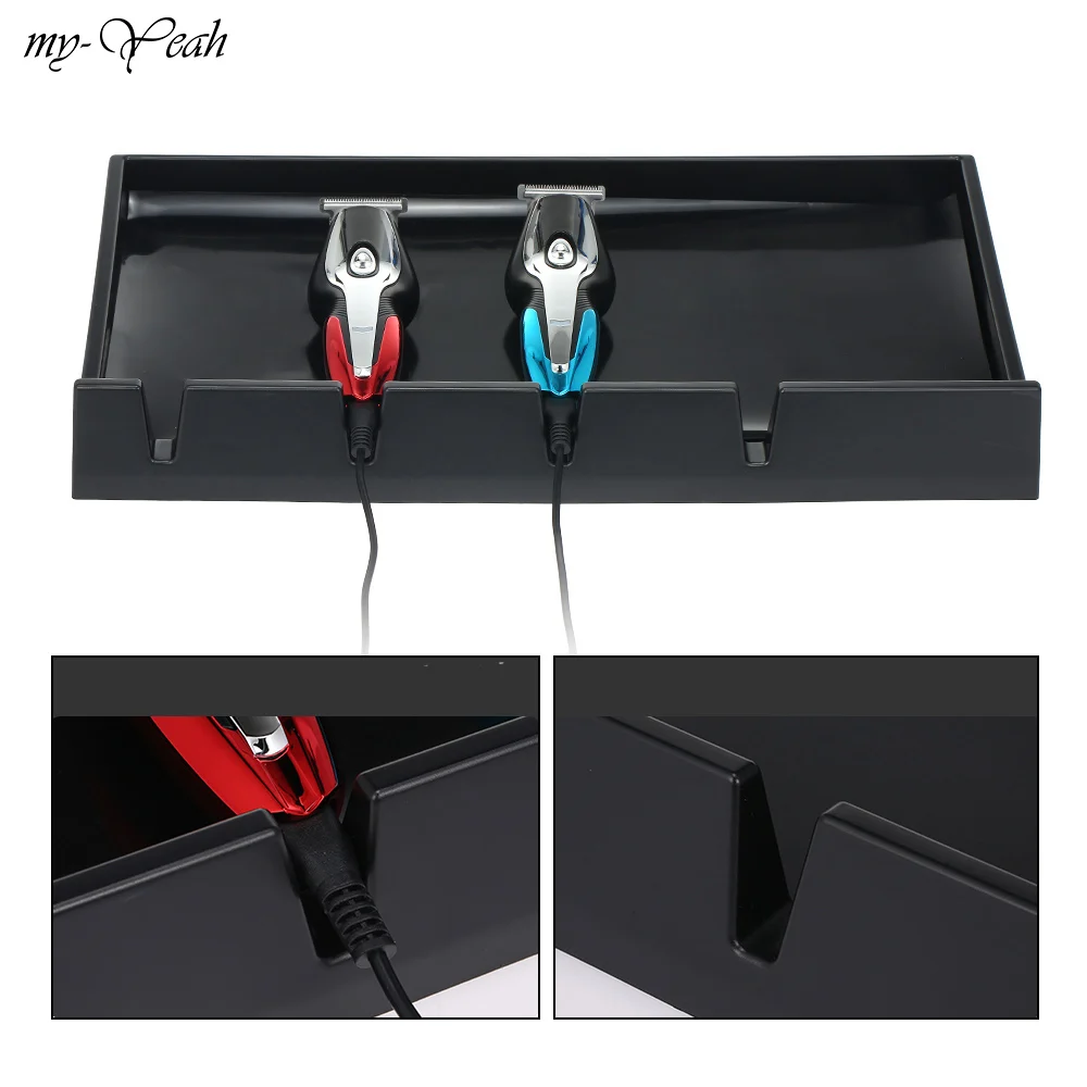 4 Slots Anti-slip Barber Clipper Tray Salon Clippers Organizer Razor Case Hair Cutting Machine Holder Styling Tool | Красота и