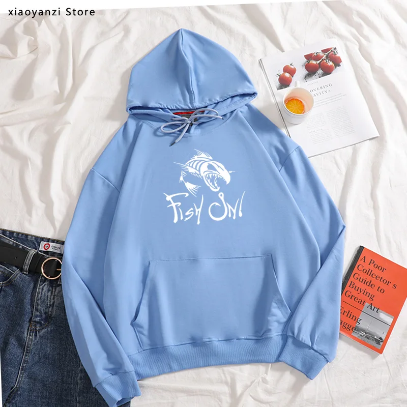 

Fish On Fashion Printing hoodies Funny Angry Fishbone Fish spring autumn sweatshirts New Men's Cotton women Top Quality pullover