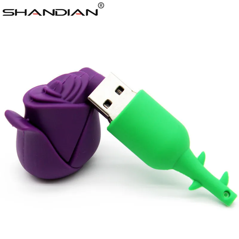 Usb флеш накопитель SHANDIAN в виде Розы 4 ГБ/16 ГБ/32 ГБ/64 ГБ| |