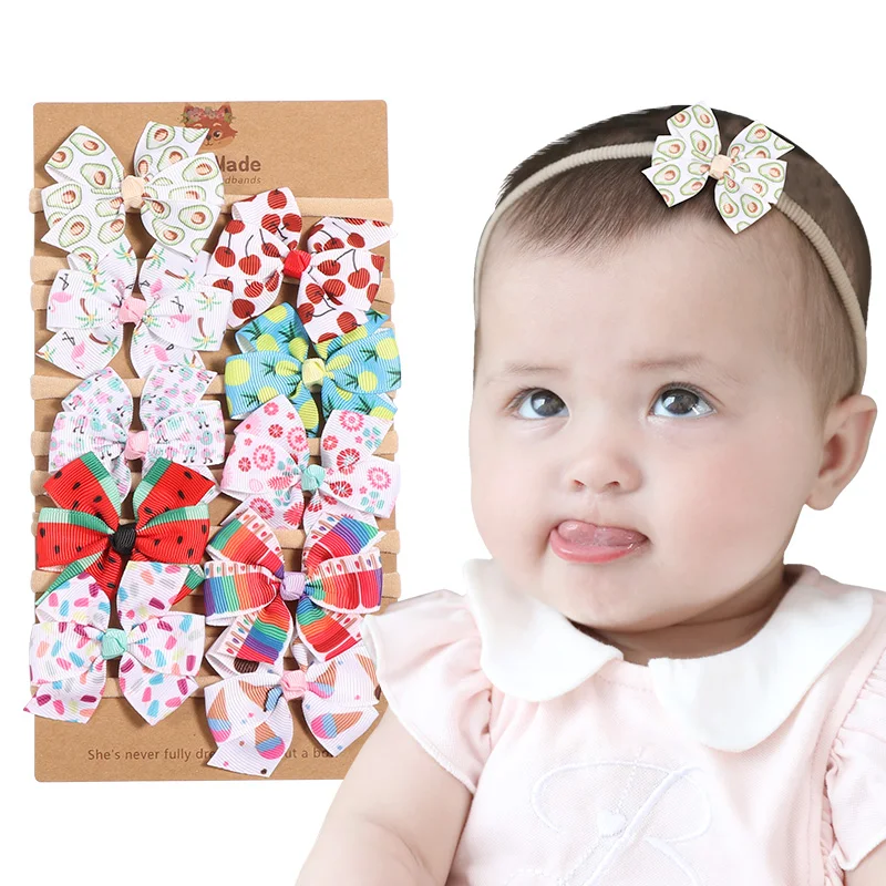 Одежда для маленьких девочек повязка на голову с 10 шт./компл. эластичная