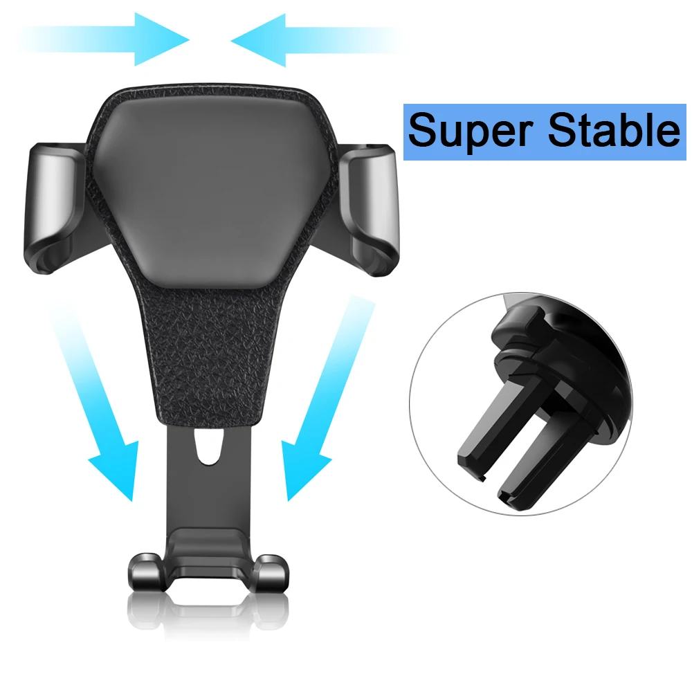 Universal Car Phone Holder Leather Gravity Bracket Air Vent Stand Mount For iPhone 7 8 XS Samsung Support Telephone Voiture |