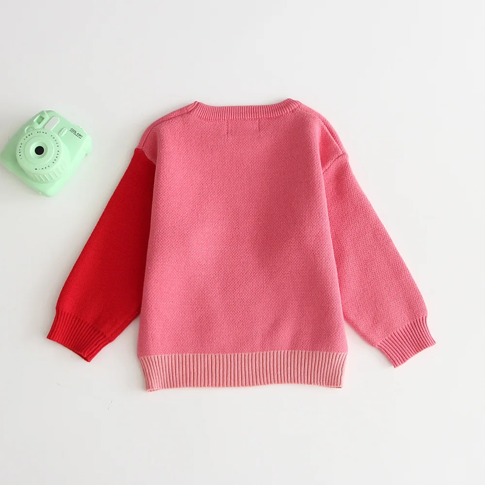 Girls'cardigan и полосатый вязаный свитер для маленьких девочек одежда осень-зима детская трикотажная одежда детский пуловер, свитер