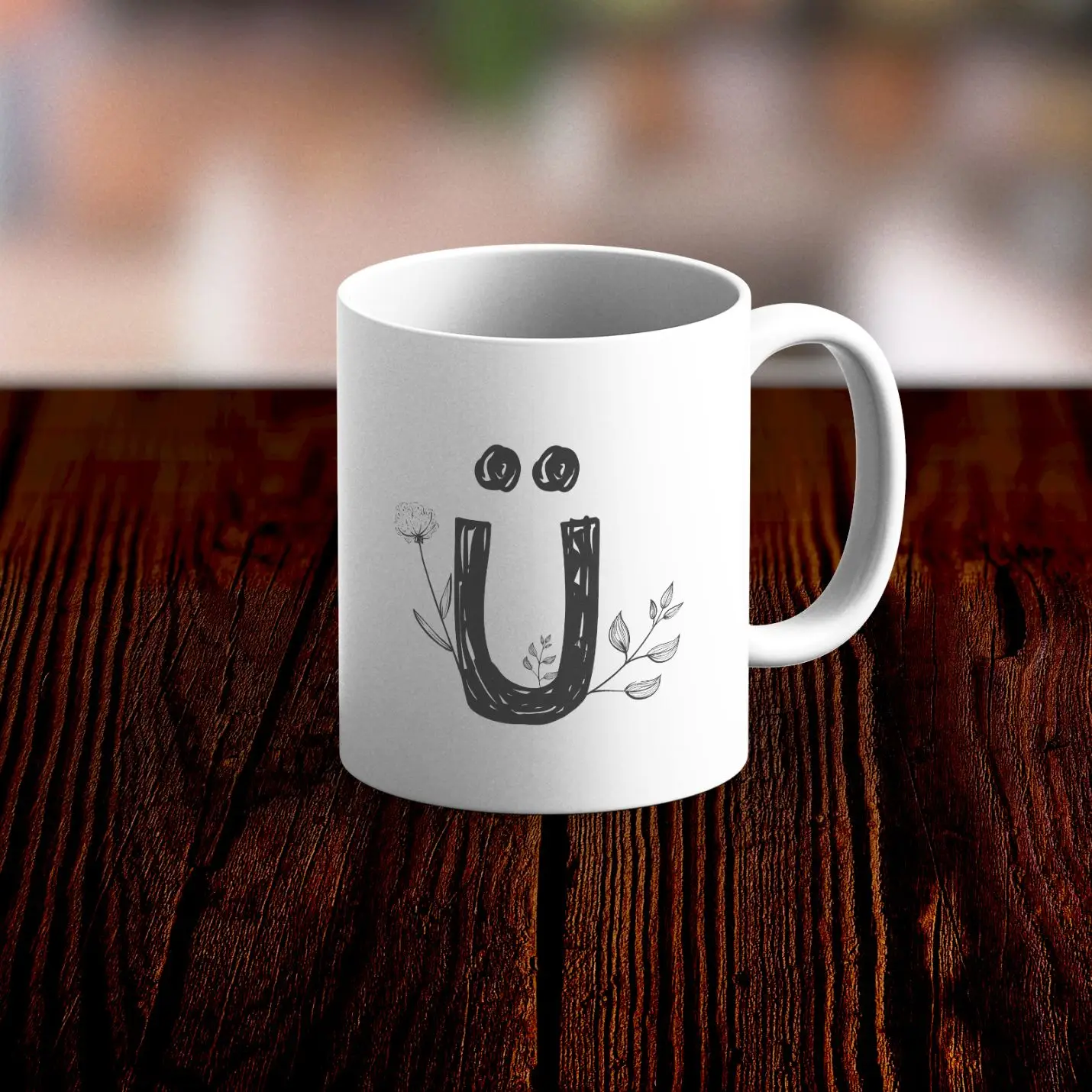 

Special Design OF Letter White Mug Cup