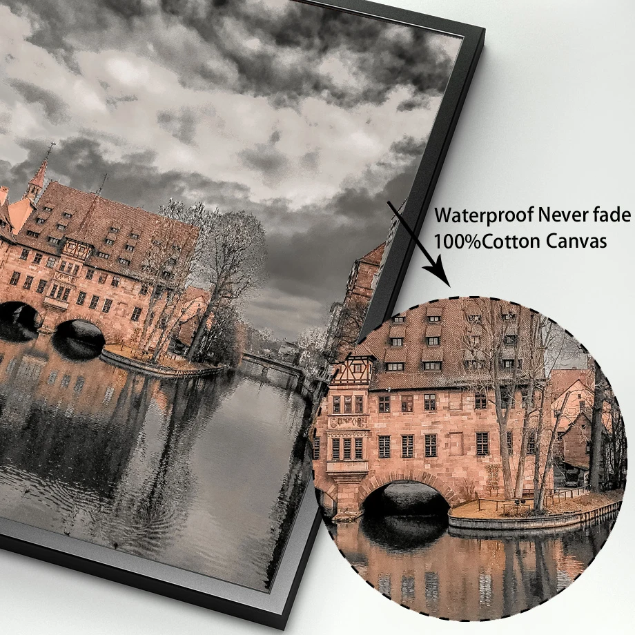 

Photograph European Landscape Picture Home Decor Nordic Canvas Painting Wall Art Scandinavian Scenery Poster for Living Room