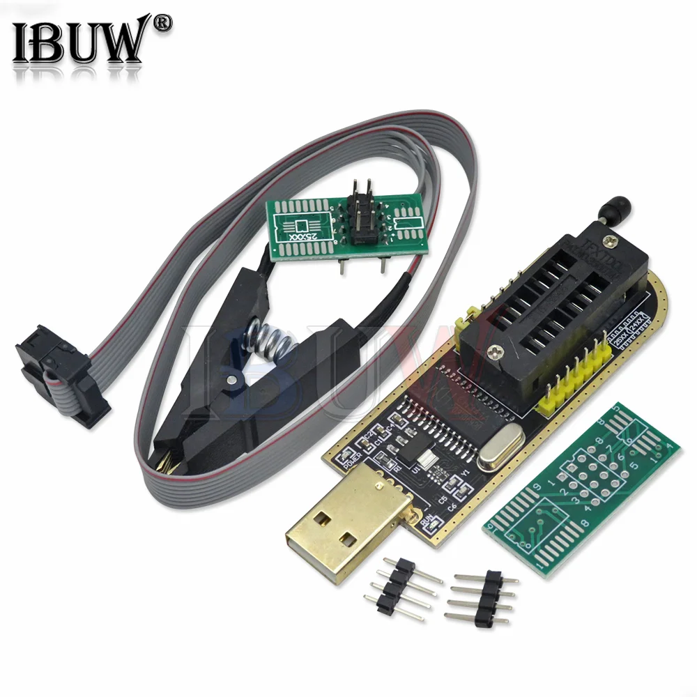 1 шт. CH341A 24 25 серии EEPROM флэш памяти USB программист модуль + SOIC8 SOP8 Тесты зажим для 93CXX
