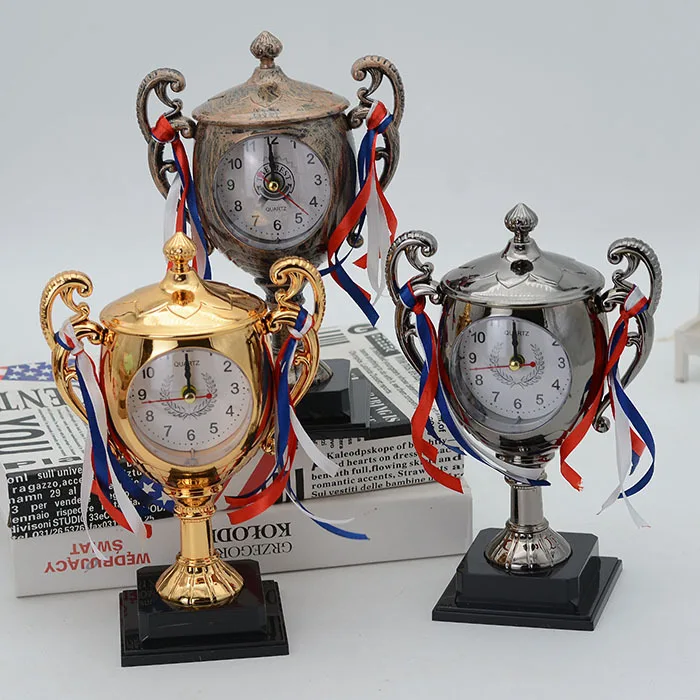 Креативная чашка золотой будильник вызов украшение кольца Подарочные часы