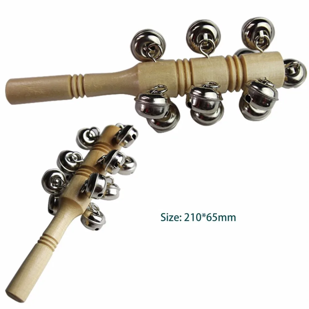 Деревянная детская погремушка игрушка музыкальный инструмент ручка деревянный