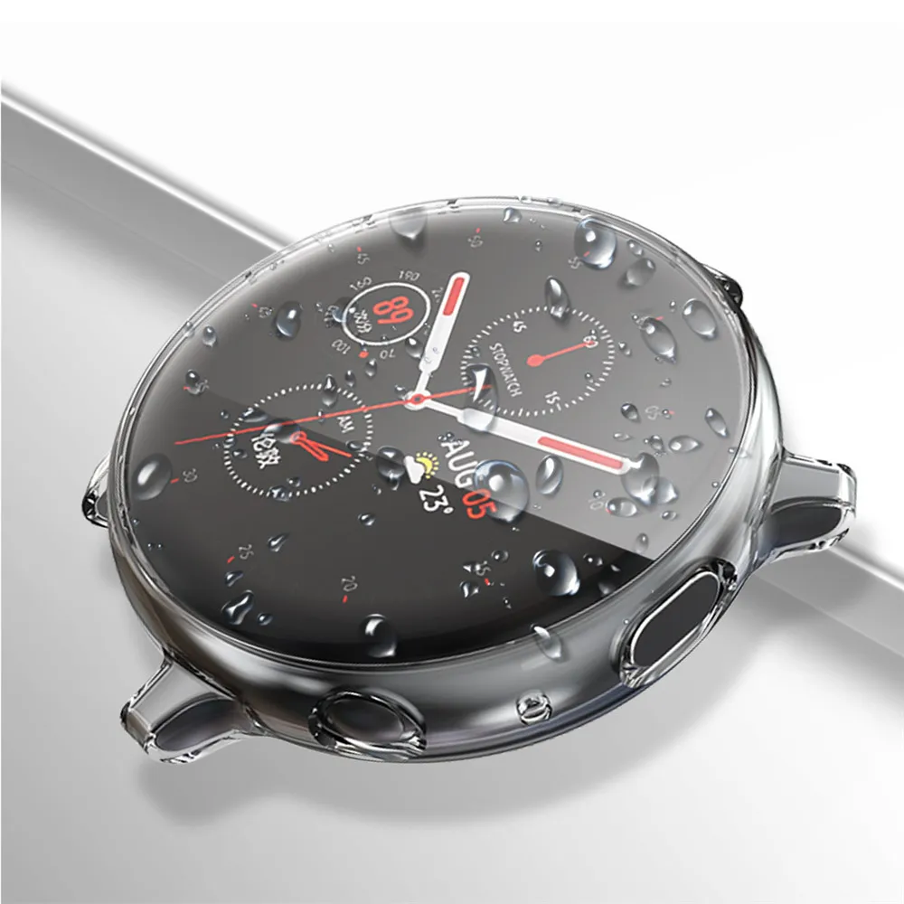 Мягкий чехол для samsung Galaxy Watch Active 2 Чехол 40 мм 44 мм Active2 защитная оболочка светильник тонкий ТПУ бампер аксессуары