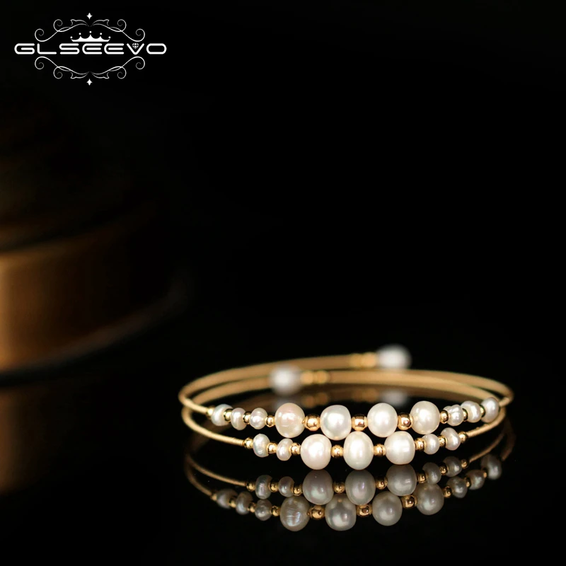 GLSEEVO оригинальный дизайн натуральный пресноводный жемчуг регулируемый браслет