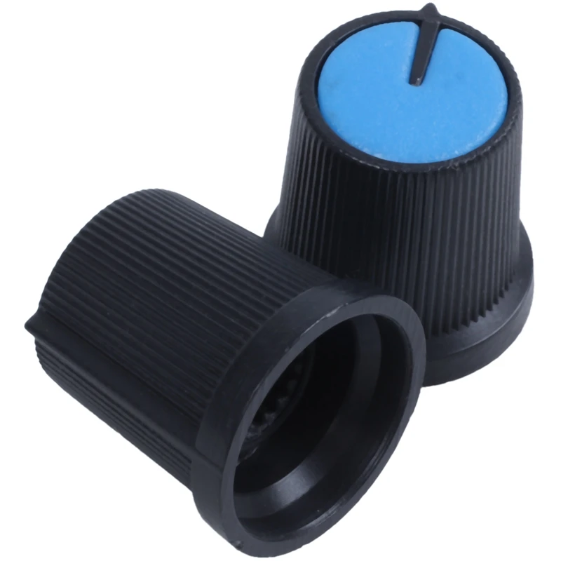 30 шт. пластик 6 мм в диаметре кнопки управления и поворотный потенциометр черный