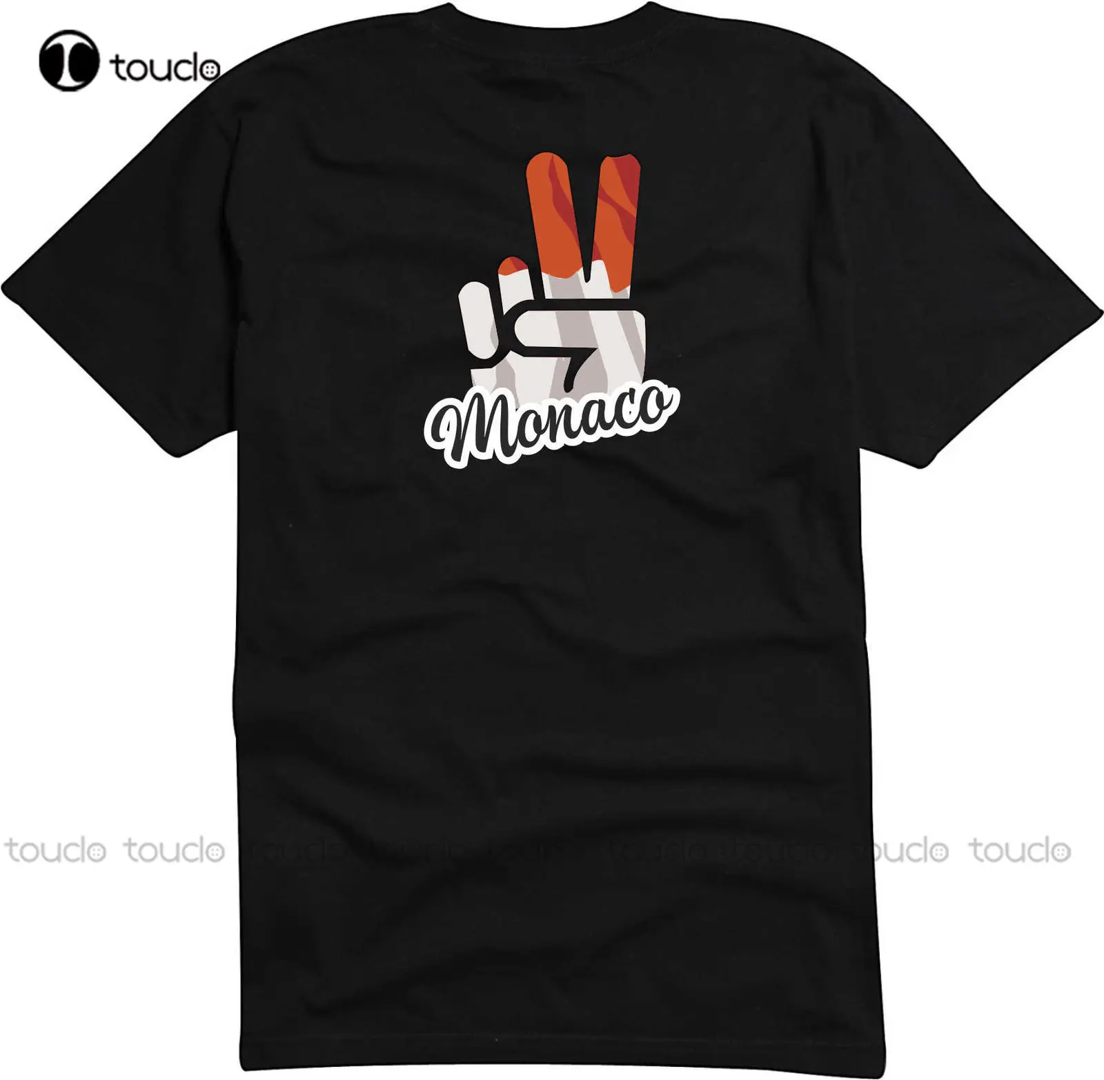 

Летняя модная мужская футболка с коротким рукавом и круглым вырезом, модель Jdm / Die Cut-Flag-Монако-Victory, Повседневная футболка