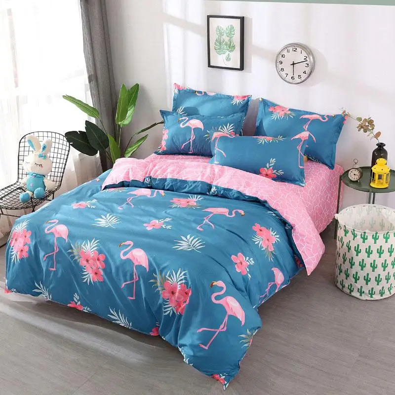 

30 Plant 4pcs Girl Boy Kid Bed Cover Set Duvet Cover Adult Child Bed Sheets and Pillowcases Comforter Bedding Set