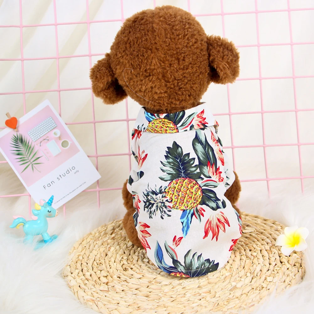 Рубашка с рисунком Собаки одежда летняя пляжная жилетка для домашних животных
