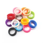 LBER 50 шт силиконовые кольца на палец для любых ножниц вставки для стрижки Инструменты для укладки Аксессуары Разные цвета