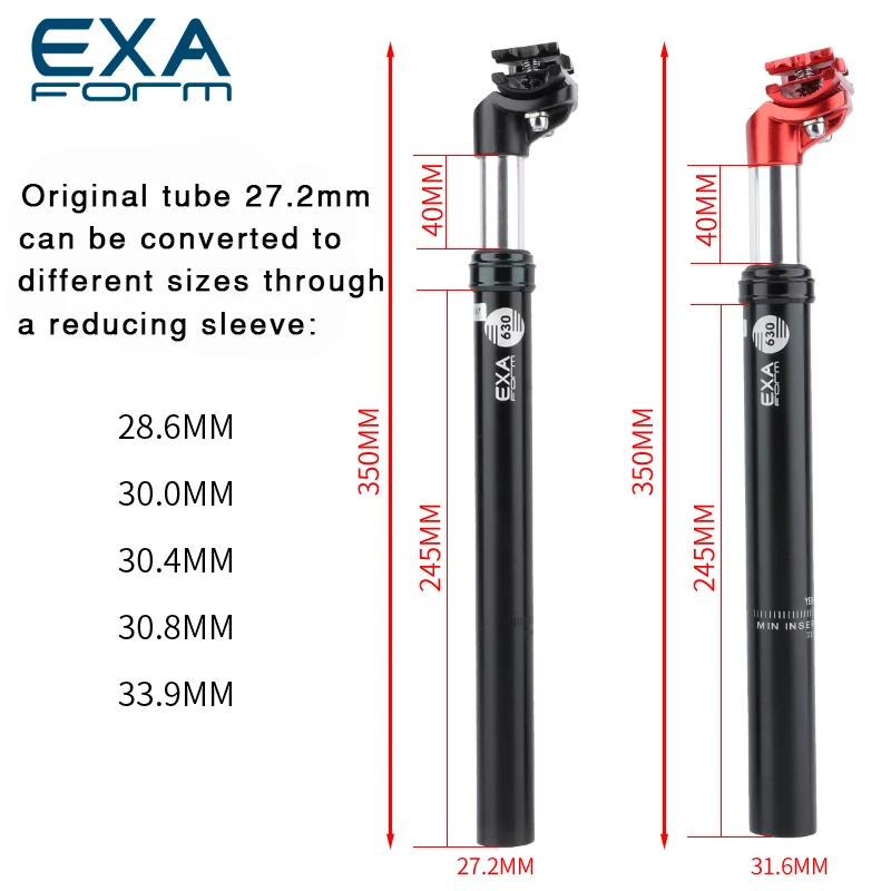 Подвеска KS EXA для горного велосипеда амортизатор сиденья регулируемый штырь 27 2/28