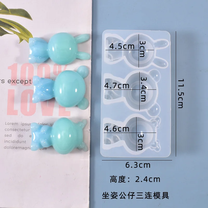 Силиконовая форма для куклы медведь Kayueli