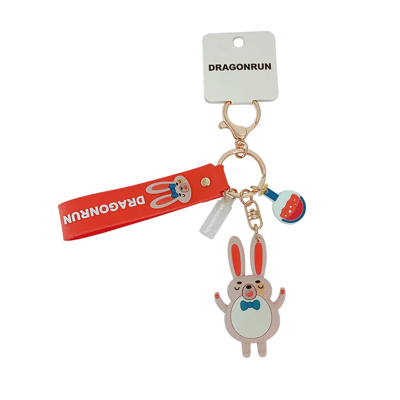 

Cute Cartoon Keychains Accessories Dream Rabbit Cute Girl PVC Car Pendant Key Chains Children's Gift Bag Car Anime Pendant