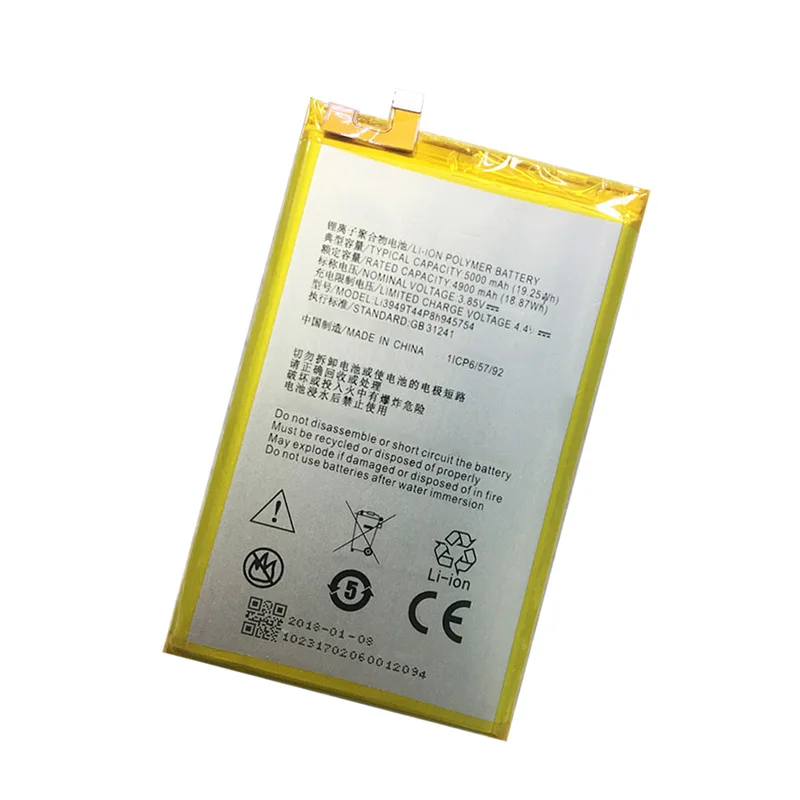 

Original Li3949T44P8h945754 Smart Phone Battery for ZTE Blade A2 Plus BV0730 A2Plus A610 Plus 3.85V 5000mAh Phone Batteries