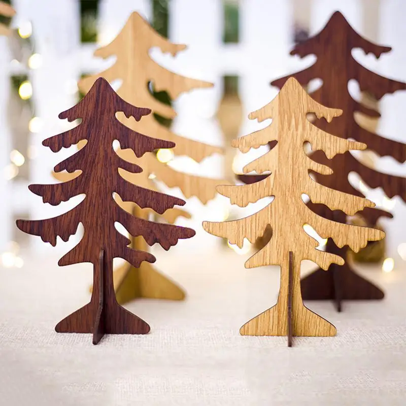 Рождественские украшения креативная резьба елочные деревянные рождественские