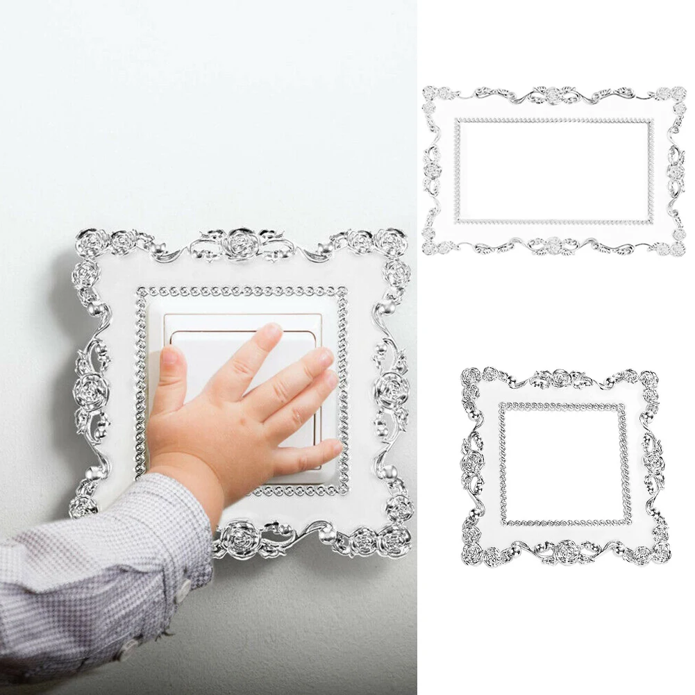 Двойная/одинарная крышка выключателя освещения розовая кружевная Наклейка на