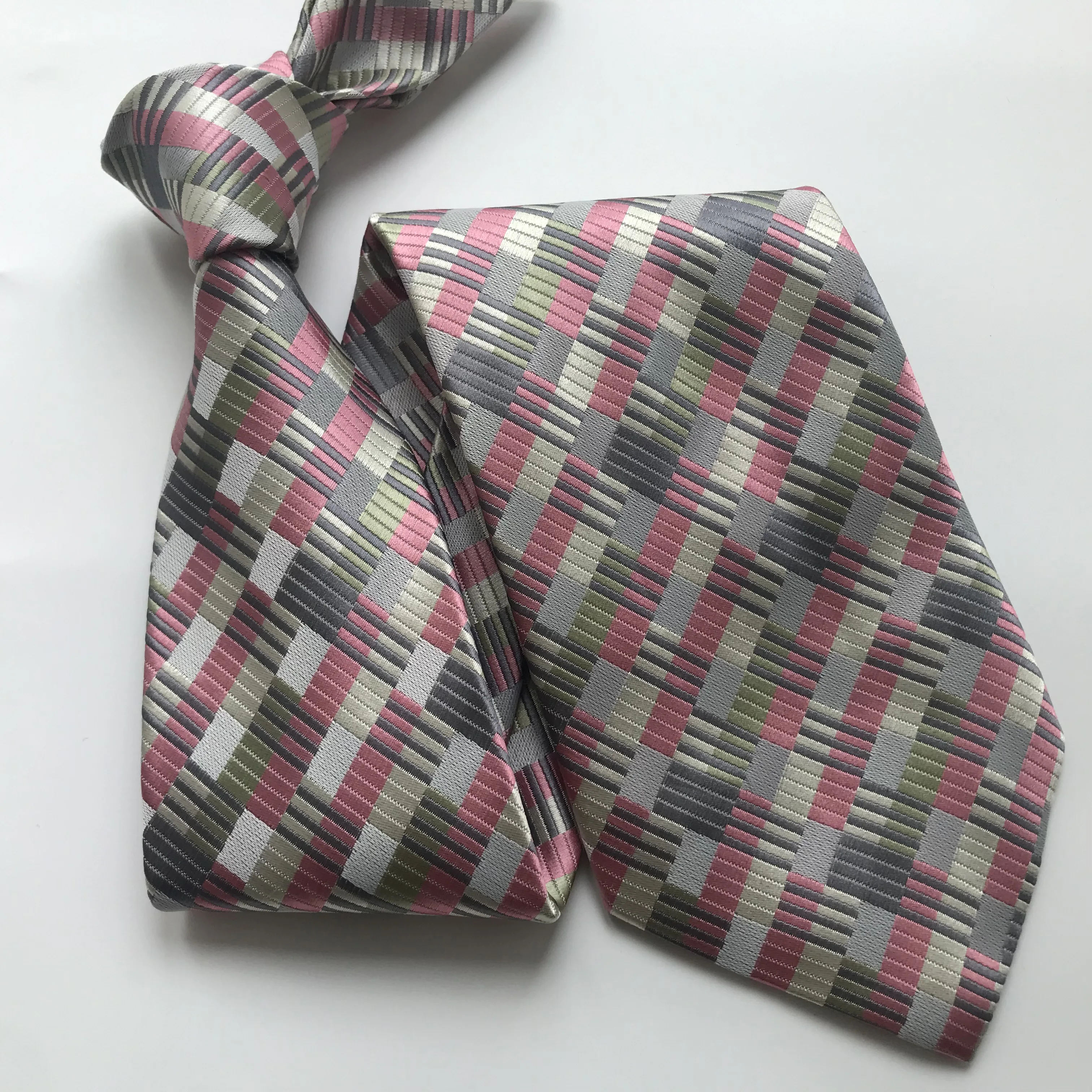 

10 cm Width New Design Men's Ties Jacquard Woven Neck Tie Unique Plaids Neckties Corbata