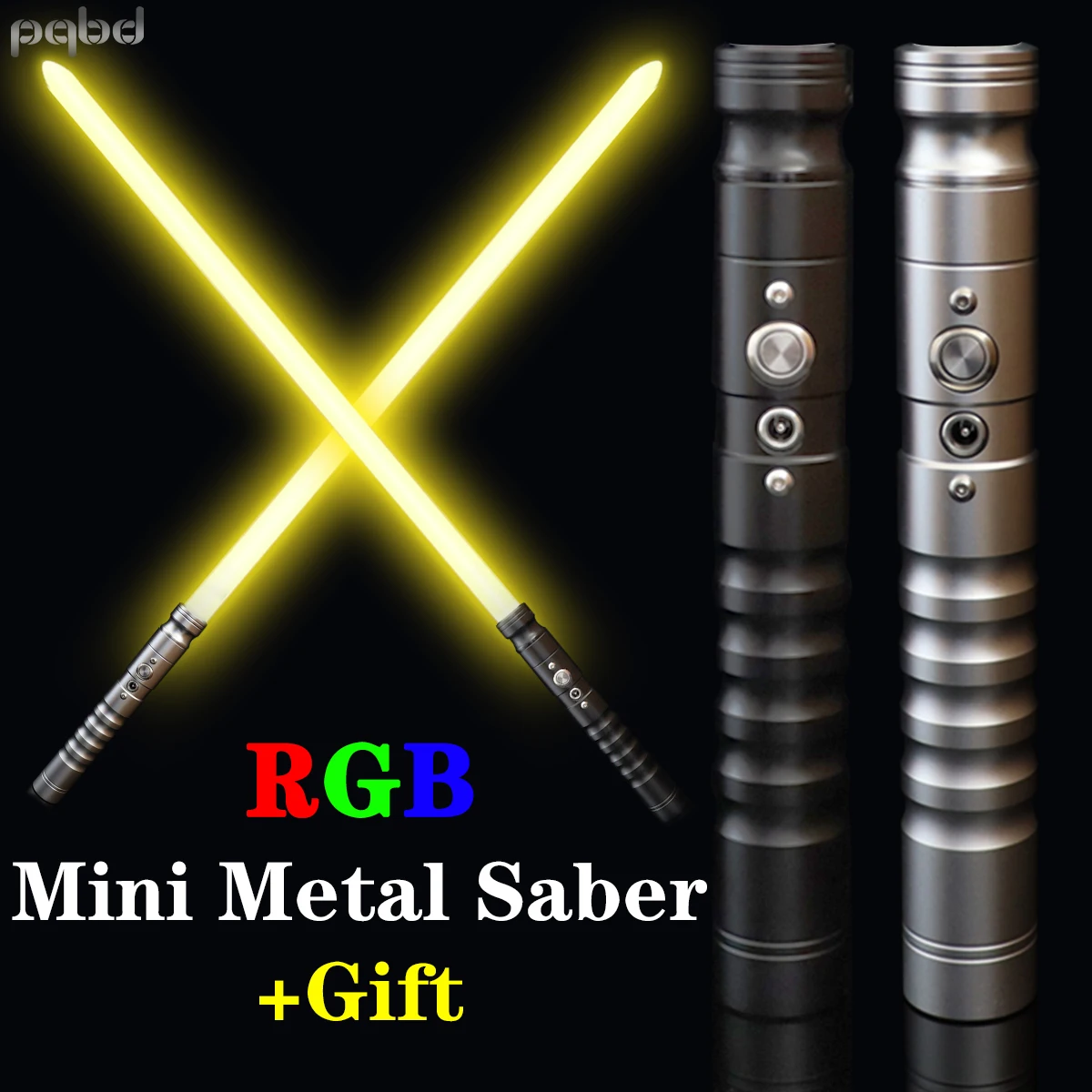 Pqbd мини светильник сабля RGB Цвет изменения тяжелый Дуэль звук световой меч