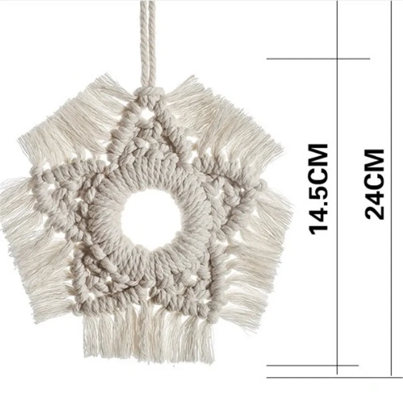 Хлопковая подсвечник ручной работы в виде макраме цветок Рождественская