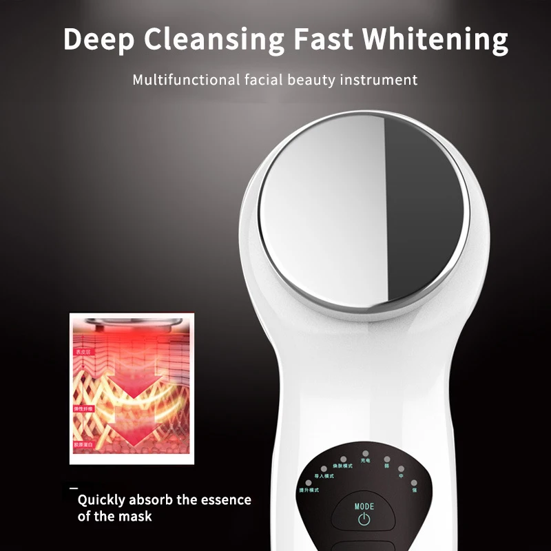 Устройство для массажа лица микропоток EMS импортная вибрация эссенция подтяжки