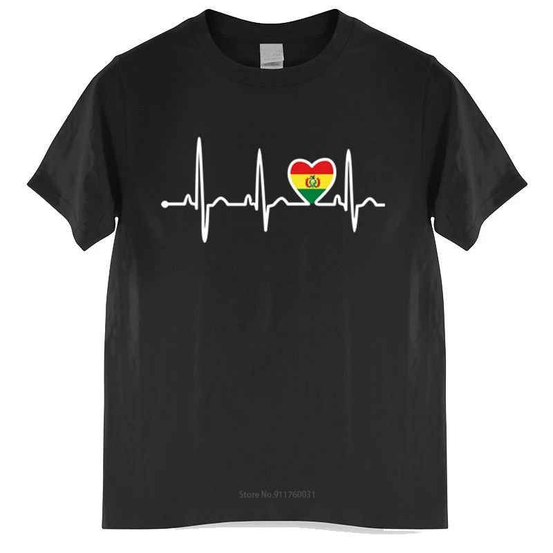 Новое поступление Мужская футболка с флагом Боливии изображением гордости и