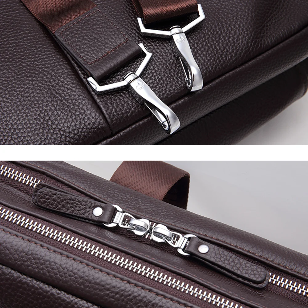 Мужская сумка BISON DENIM из натуральной кожи 17 дюймов портфели для ноутбука большая