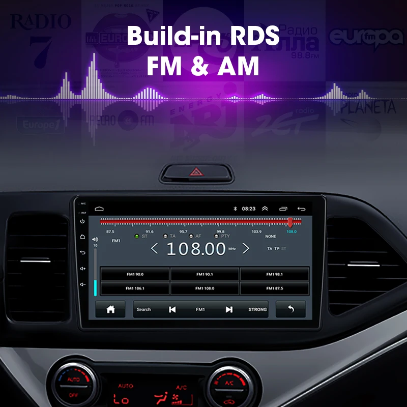 JMCQ для KIA PICANTO Morning 2011 2016 автомобильный Радио RDS Мультимедиа Видео плеер 2 din Android 8 1
