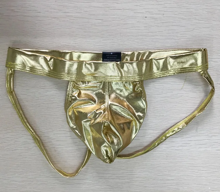 gold Спортивный защитный бандаж, мужские сексуальные Танга трусы, двойной D стринги, мужские танга, гей нижнее белье, Мужской бандаж, мужское нижнее белье - Цвет: gold