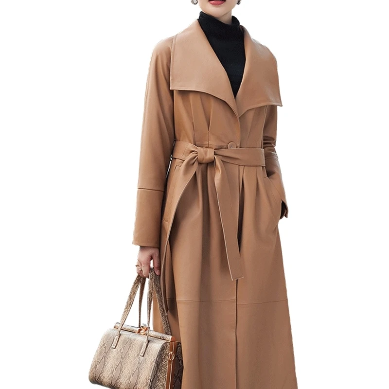 

JCBC 2021 Genuine Leather Jacket Women Long Sheepskin Coat Female Autumn Coats and Jackets Fashion Elegant Mujer Chaqueta 74