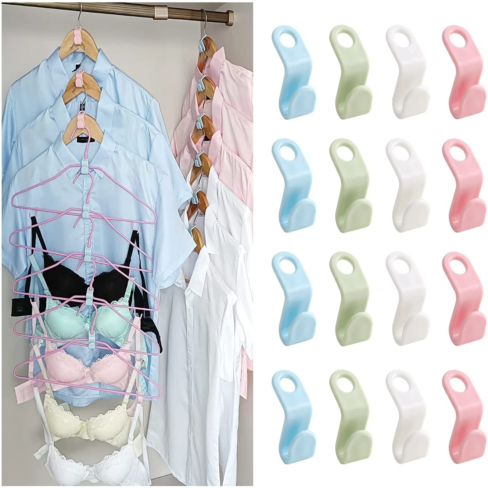 

Clothes Hanger Connector Hooks Closet Space Savers And Organizer Closets Connection Hooks For Clothes Closet Mini Clothes Hange